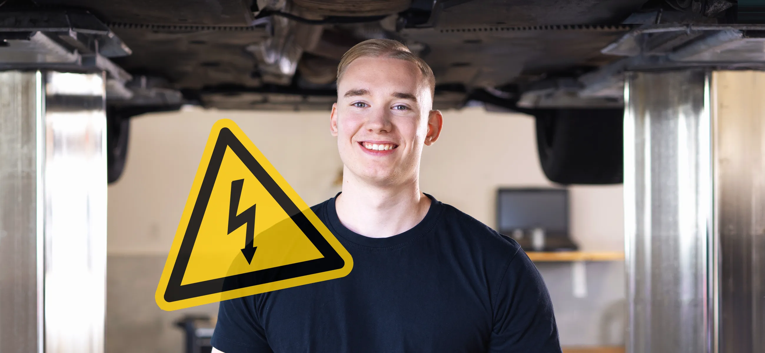 Ein Biering Mechatroniker bei der Arbeit