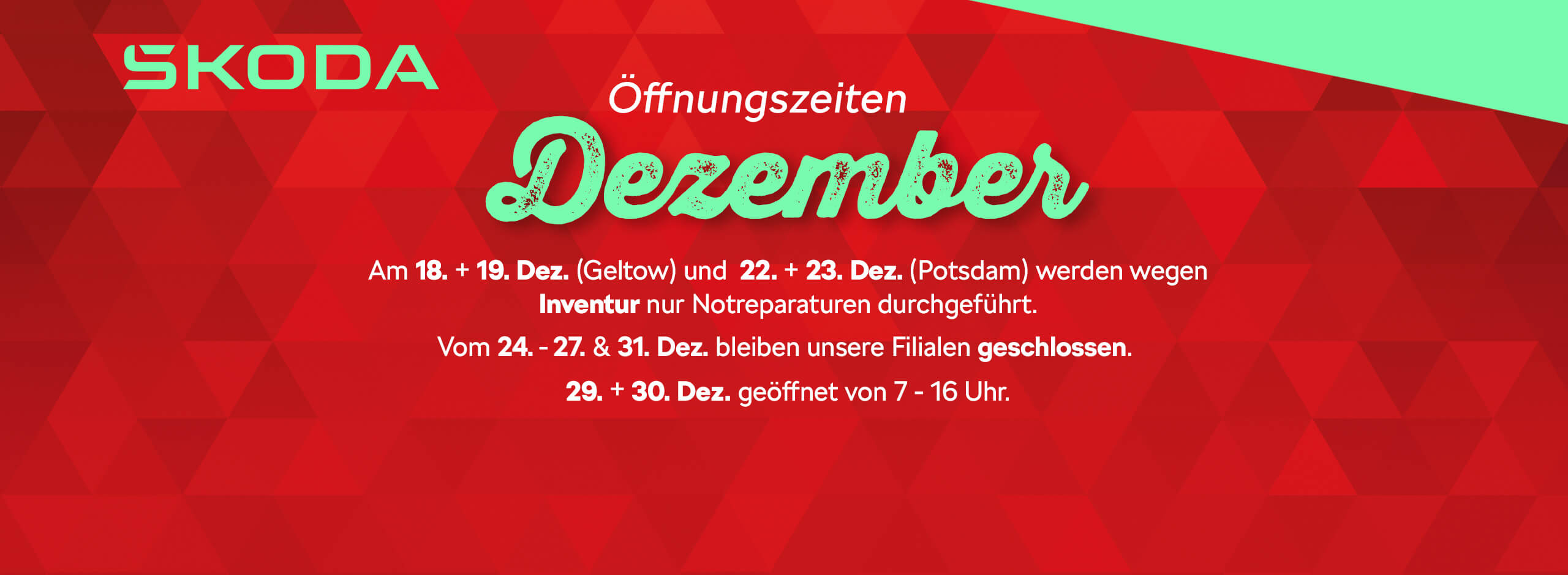 Öffnungszeiten Weihnachten 2025